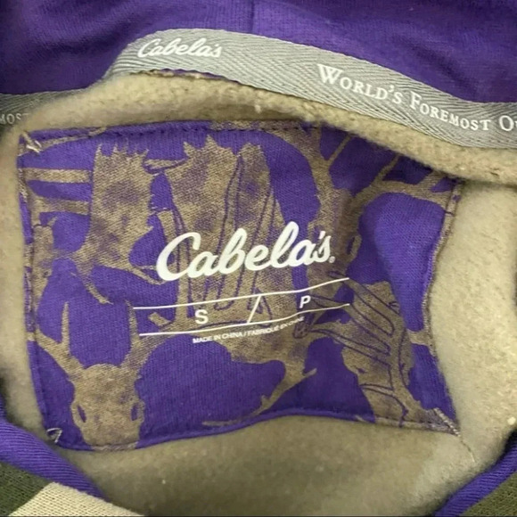 Cabelas Women S camouflage purple hoodie‎ Retro Casual Pull over Cowgirl Farmer - Picture 5 of 6